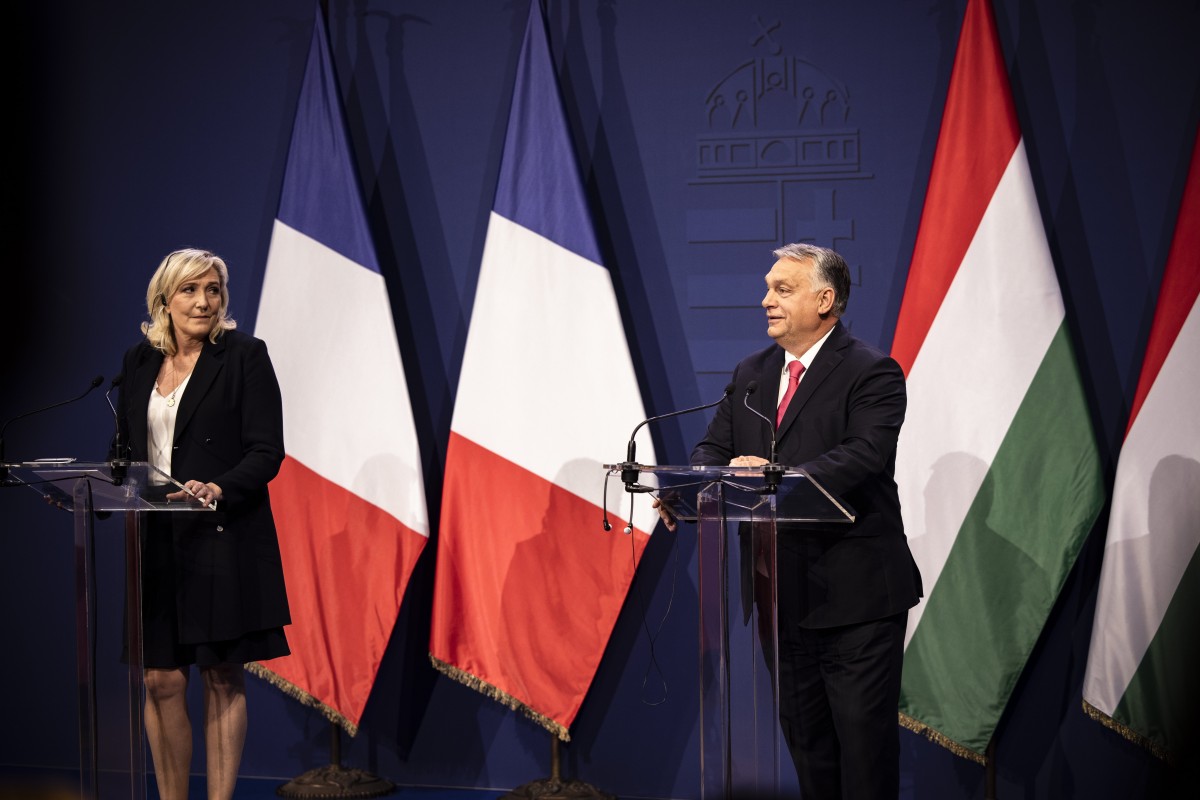 Marine Le Pen és Orbán Viktor