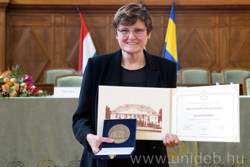 Karikó Katalin nagylelkű felajánlást tett a Debreceni Egyetemnek