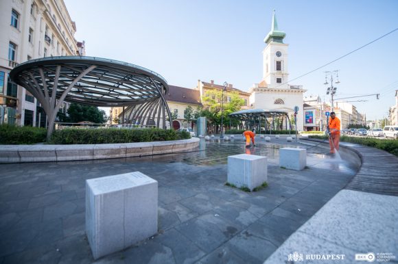 Budapesti Kálvin tér tisztítása