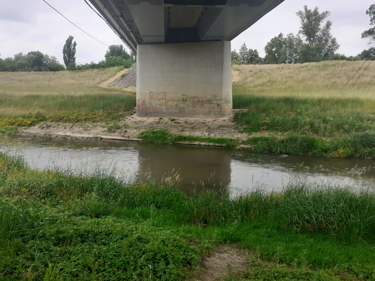 A Berettyó-folyó Berettyóújfalunál