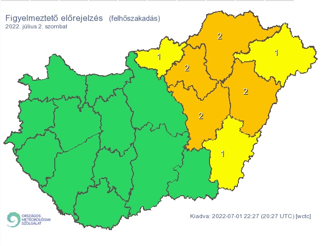 Felhőszakadás Hajdú-Bihar megyében