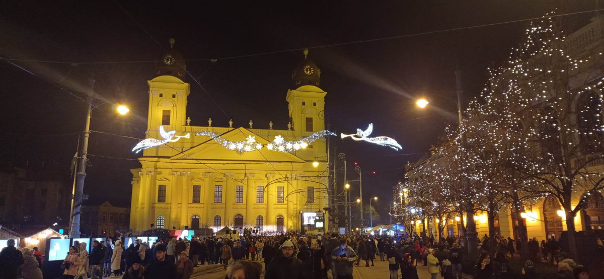 Karácsonyi fények Debrecenben