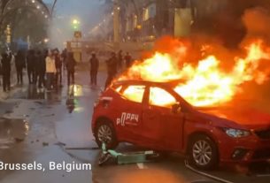 Brüsszel zavargások Marokkó elleni meccs után