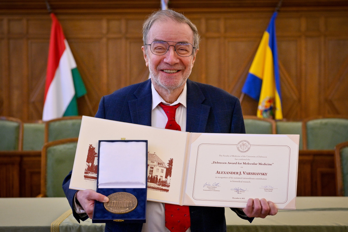 Alexander J. Varshavsky a Debrecen Díj a Molekuláris Orvostudományért idei díjazottja