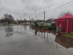 Özönvíz Hajdúszoboszlón a hőforrás utcában