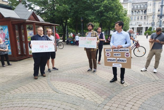 Akkumulátorgyár tüntetés Debrecen