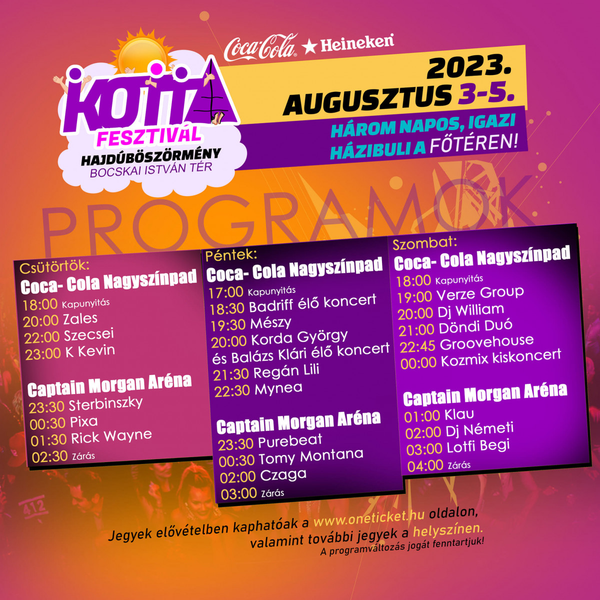 Kotta fesztivál 2023 program