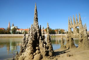 Szeged, homokkastély, homok, Lapos, Tisza