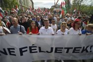 A Magyar Péter által meghirdetett demonstráció Budapesten