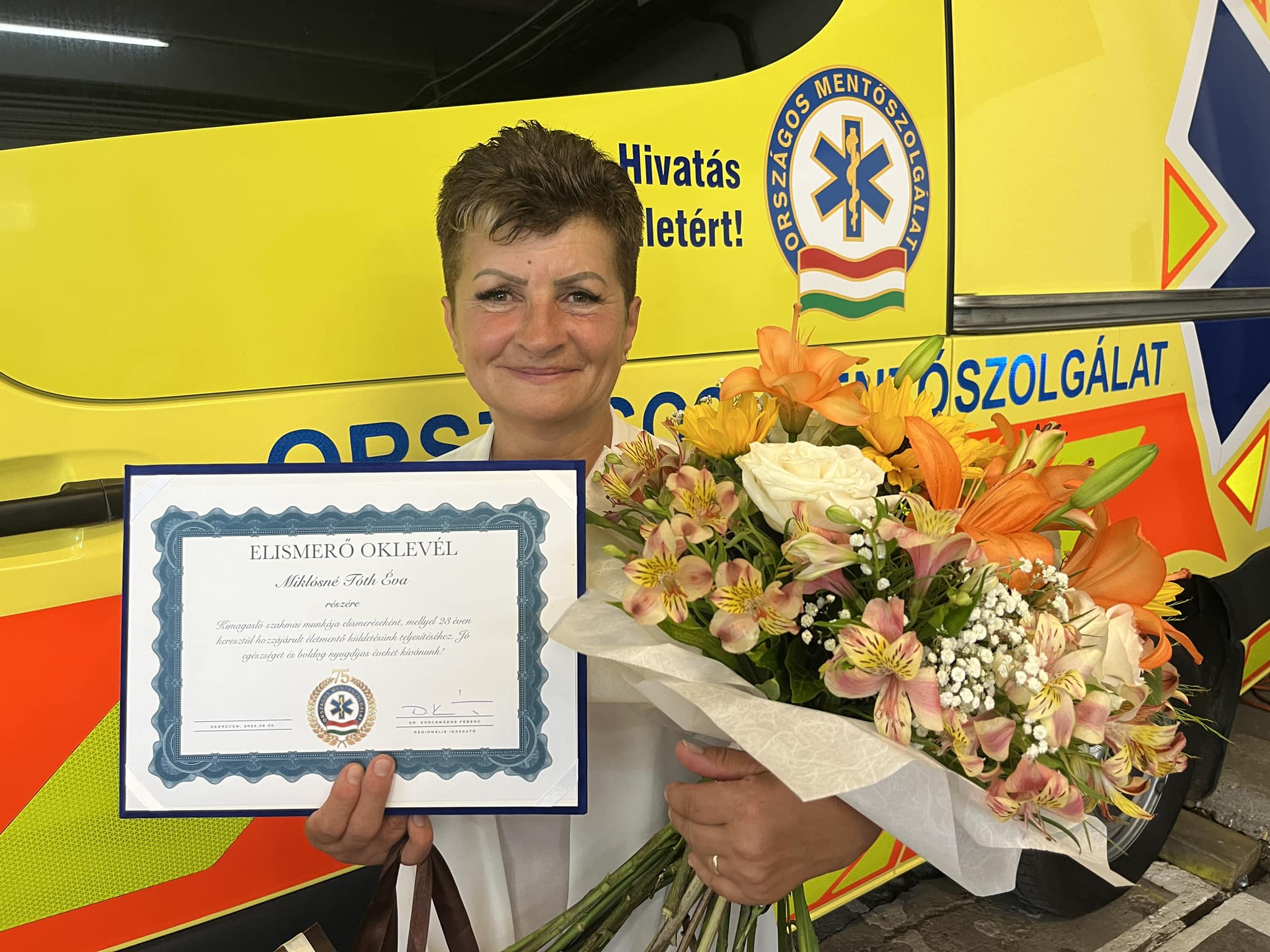 Miklósné Tóth Éva debreceni mentésirányító