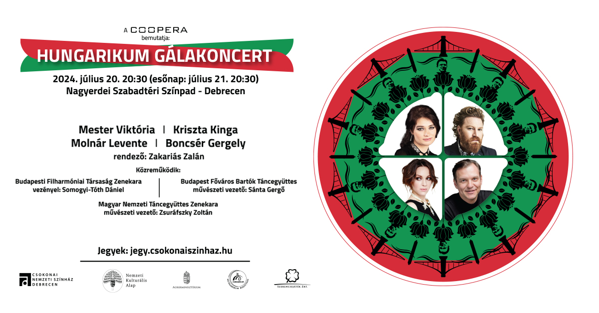 Hungarikum gálakoncert lesz a debreceni Nagyerdőben