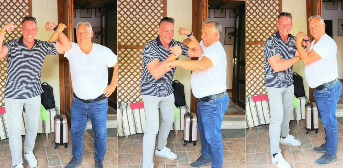 Orbán Viktor megmutatta a bicepszét