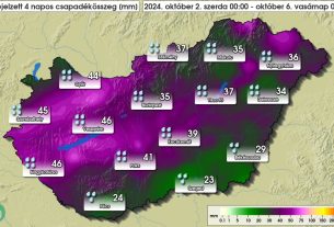 Debrecen csapadék-előrejelzés