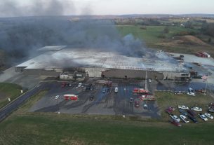 Kigyulladt akkumulátor-feldolgozó