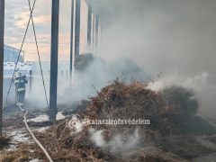 Egész nap oltották a tüzet a tűzoltók Berettyóújfaluban egy szarvasmarhatelepen