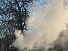 Kigyulladt egy szeméttároló Monostordűlőben