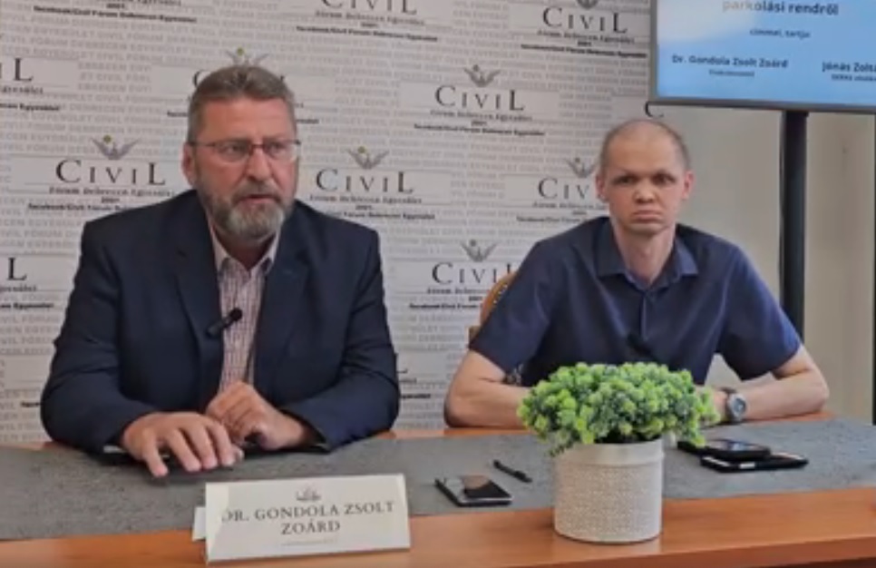 Gondola Zsolt Zoárd (Civil Fórum Debrecen) és Jónás Zoltán (DERKE)