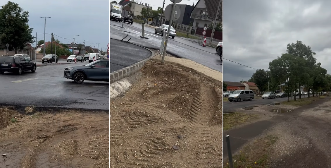 Acsádi út-Sámsoni út sarkán zajló útfelújításról