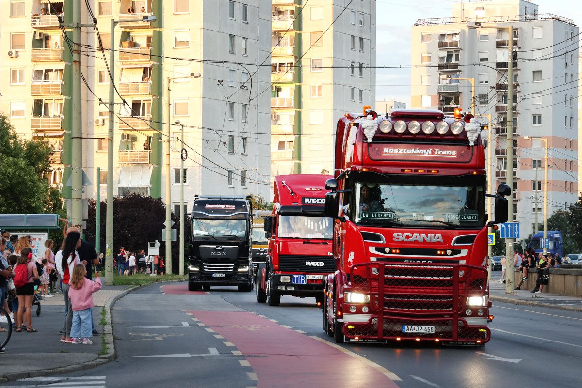 Szeged, Nemzetközi Kamionos Találkozó, kamion, felvonulás, Felső-Tisza part