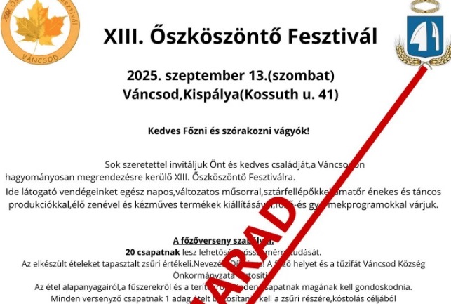 Lefújták a váncsodi Őszköszöntő Fesztivált