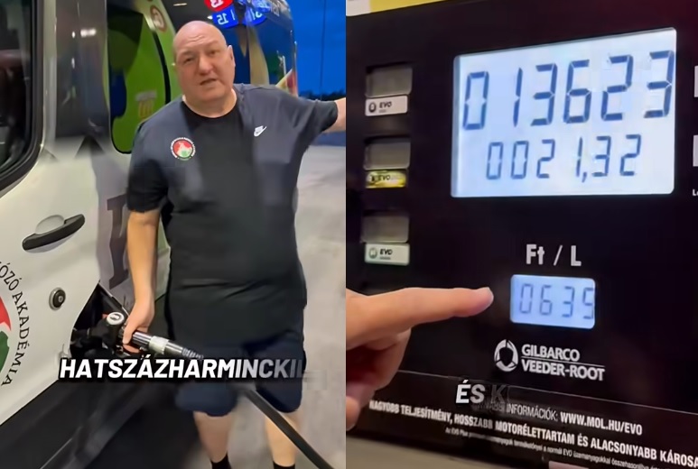 Németh Szilárd tankol