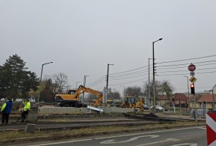 Szoboszlói út-Külsővásártér csomópont építése