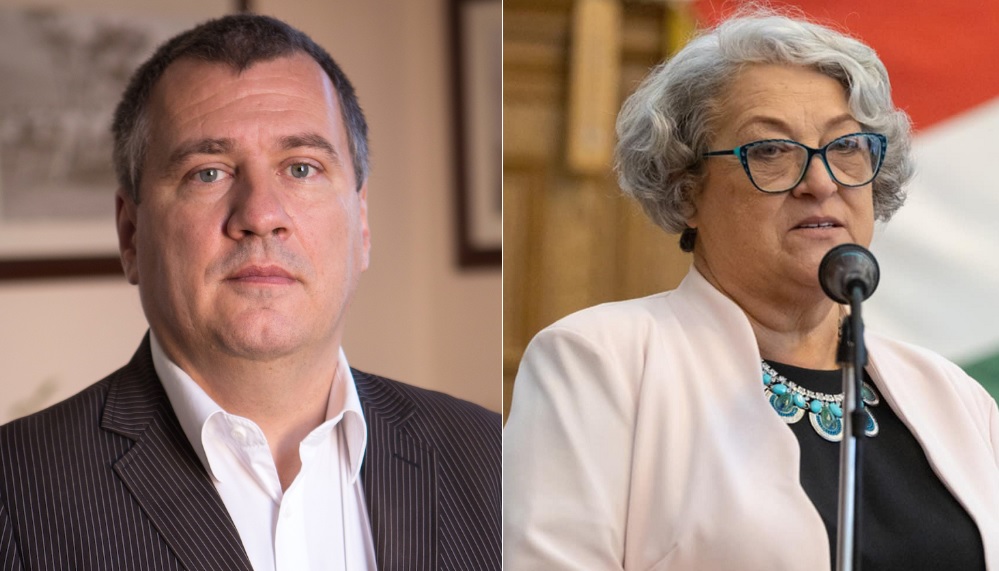 Kiss Attila Hajdúböszörmény korábbi és Göröghné Bocskai Éva jelenlegi polgármestere