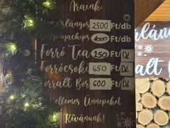 Árak a debreceni karácsonyi vásárban