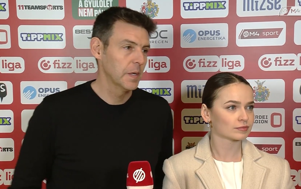 Sergio Navarro nyilatkozik a DVSC-Felcsút (0-1) mérkőzés után