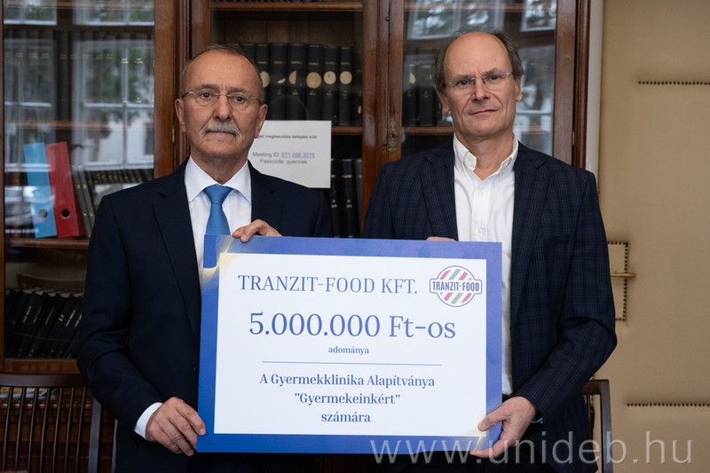 Ötmillió forinttal segíti a Tranzit Csoport a debreceni Gyermekgyógyászati Klinikát