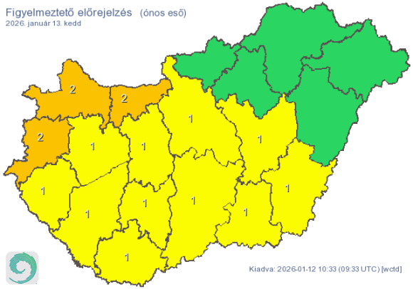 Figyelmeztetés ónos eső miatt