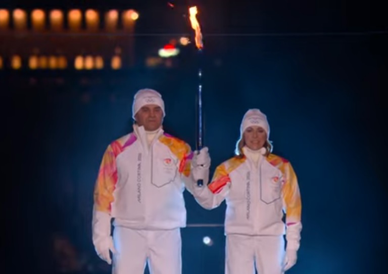 Téli olimpia - Alberto Tompa és a láng