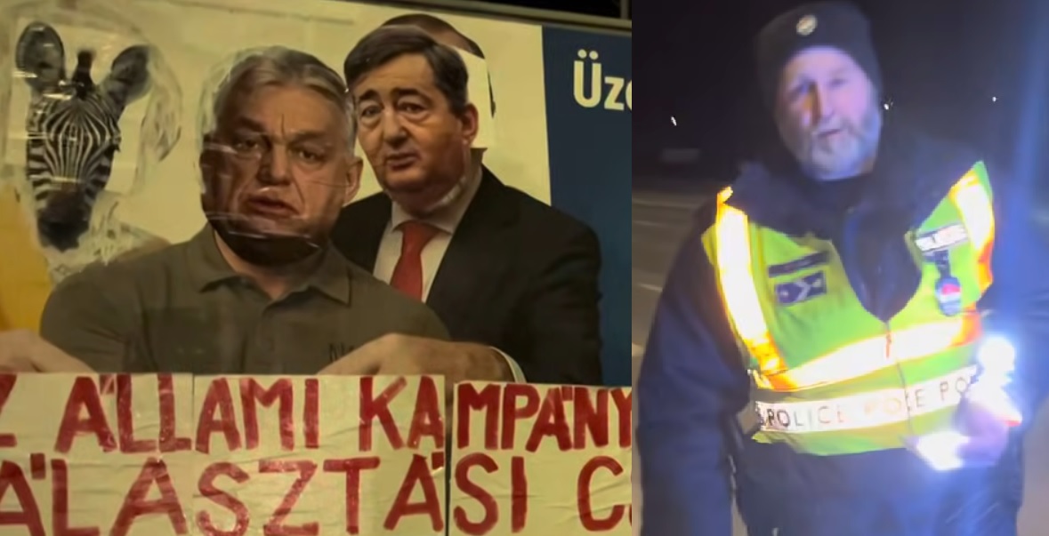 Plakátrongálás Pécsen