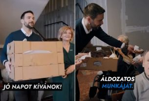 Fánkot osztott Barcsa Lajos egy debreceni idősotthonban