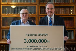 Hárommillió forinttal támogatja a debreceni cég a sürgősségi orvostan fejlesztését