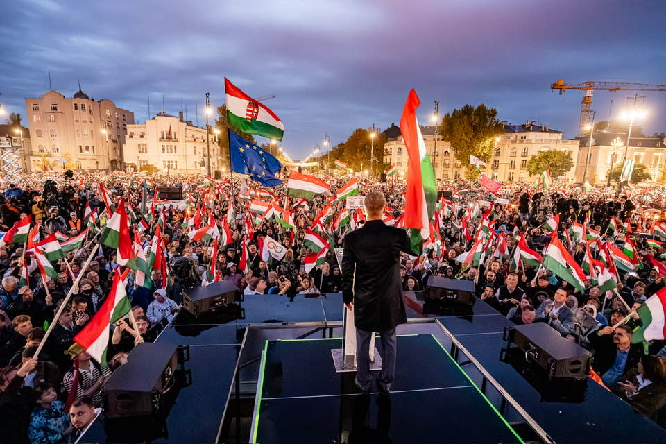 Magyar Péter a Nemzeti Meneten