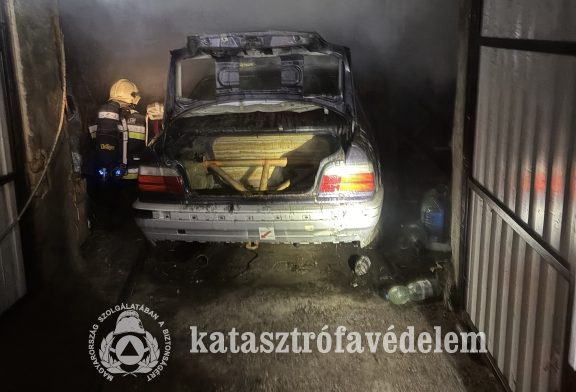 Garázsban támadt tűz Hajdúszoboszlón