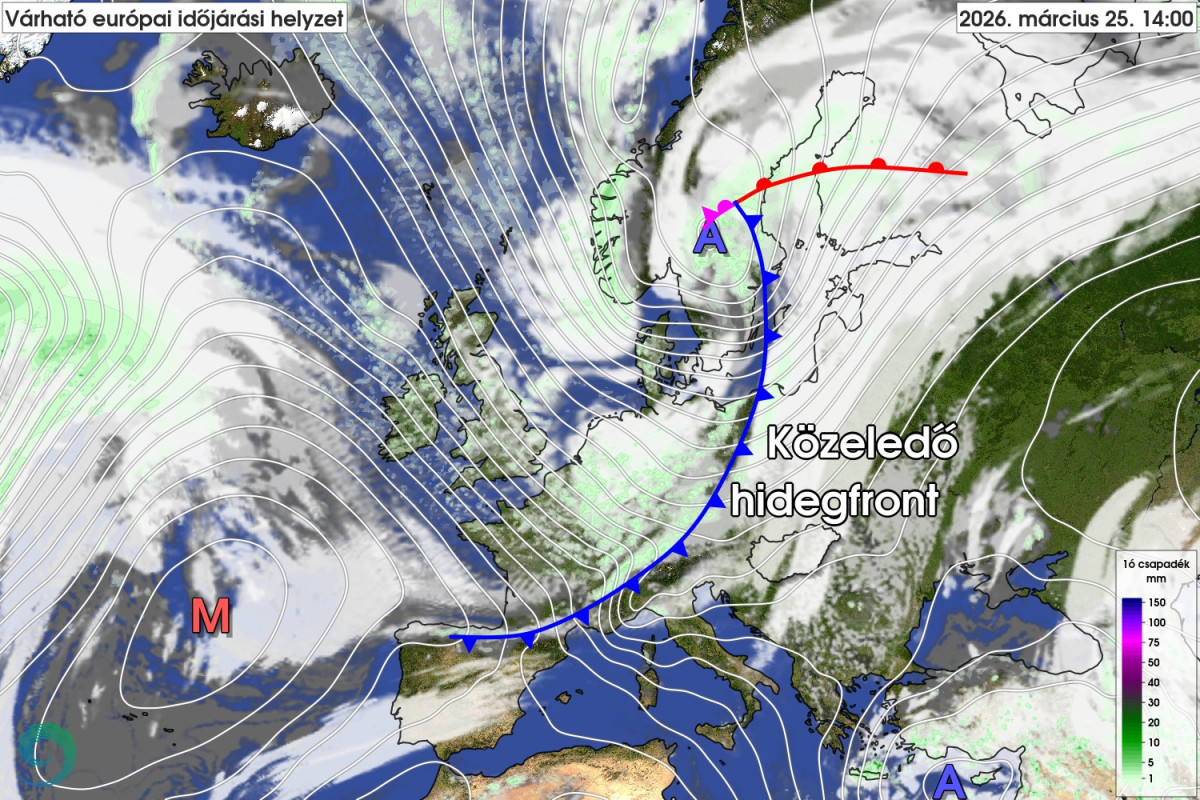 Lehűlés, hidegfront érkezik