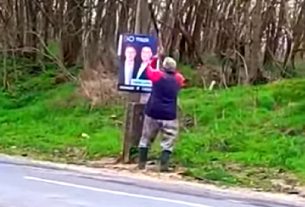 Szétverték a Tisza plakátját Fülöpön