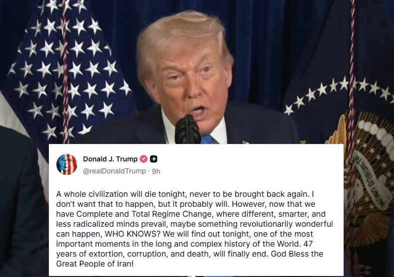 Trump: "Ma éjjel egy egész civilizáció fog kihalni"