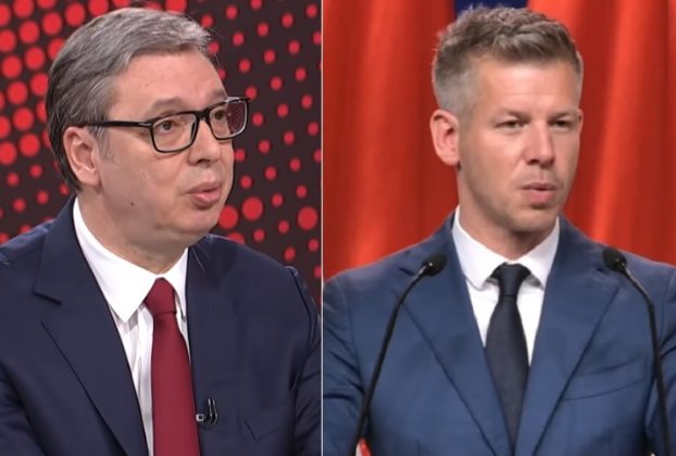 Aleksandar Vucic és Magyar Péter