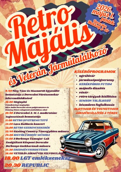 Retró Majális és Veterán Járműtalálkozó Derecskén