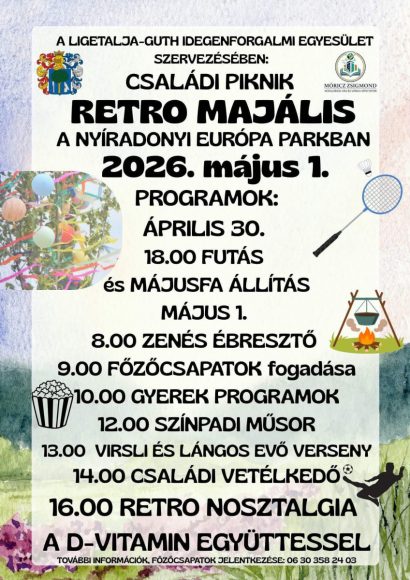 Május 1-jei programok Nyíradonyban