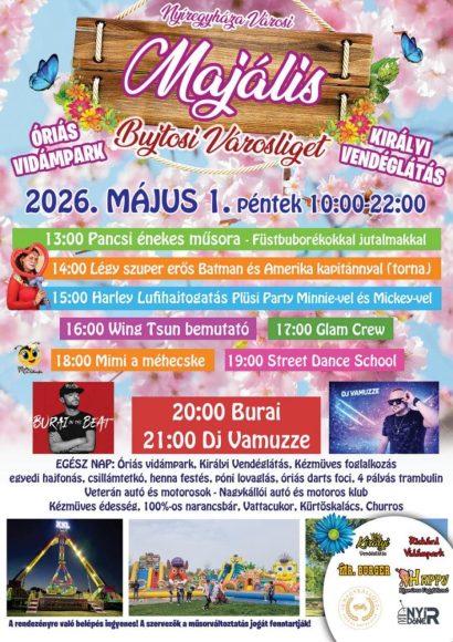 Május 1-jei programok Nyíregyházán