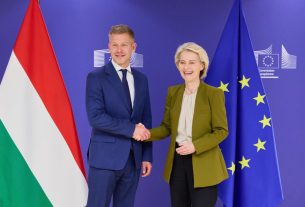 Magyar Péter és Ursula von der Leyen