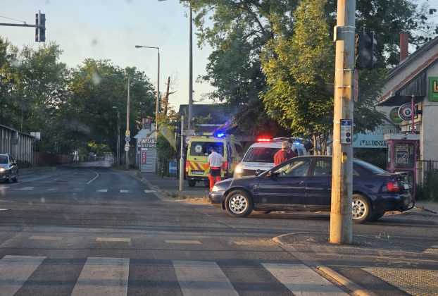 Baleset a Vágóhíd utca és a Hétvezér utcai kereszteződésben