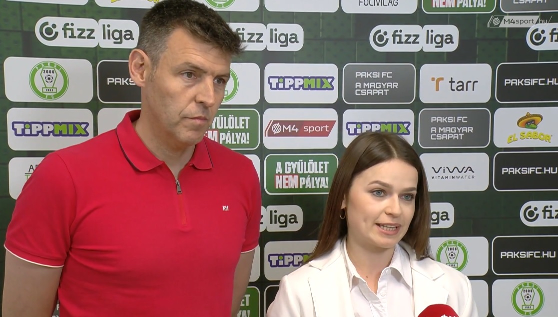 Sergio Navarro nyilatkozik a Paks-DVSC (5-2) mérkőzés után
