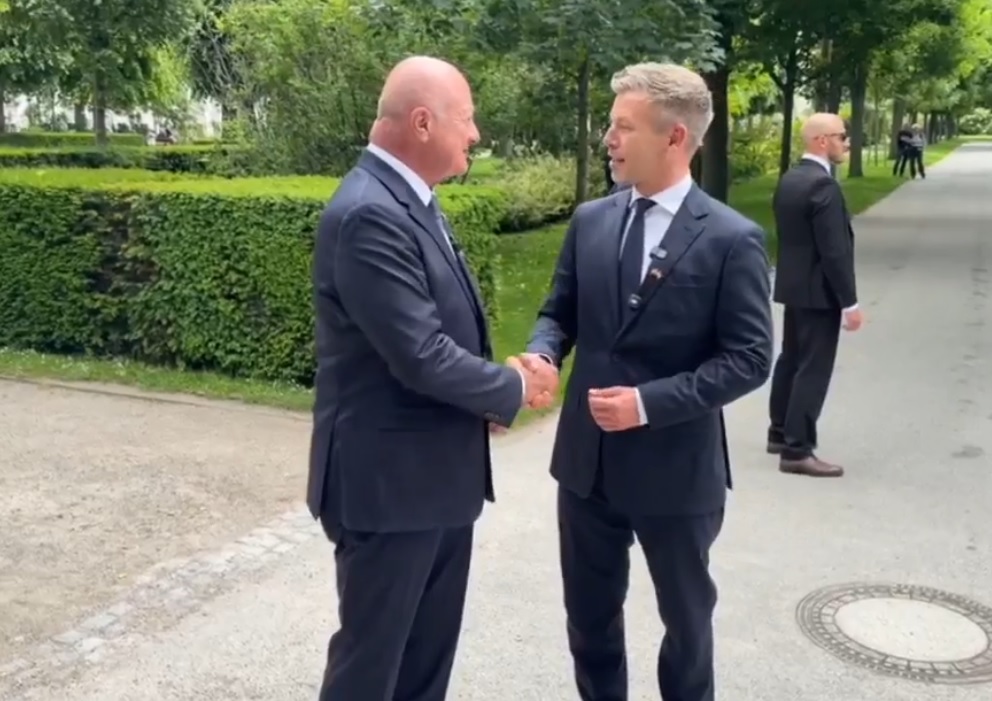 Christian Stocker osztrák kancellár és Magyar Péter miniszterelnök