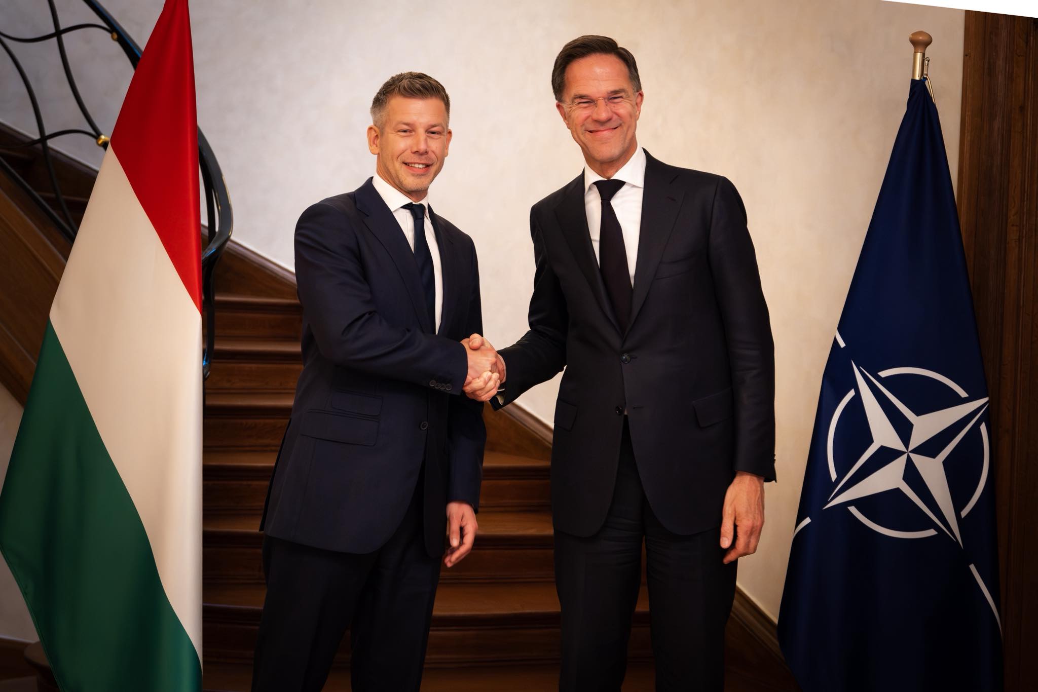 Magyar Péter és Mark Rutte