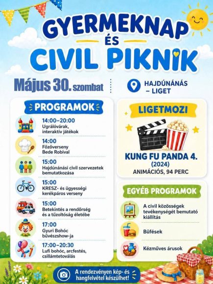 Gyereknapi programok Hajdúnánáson